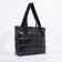 Soper bag with zipper, black color