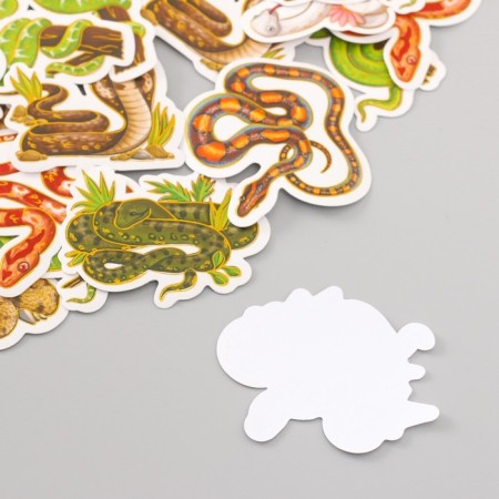 Stickers for creativity "Snake" embossing gold set 48 pcs 9x7x0.8 cm-4