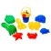 Set for playing in the sand (7 molds, scoop, rake, watering can 0.35 l), mix