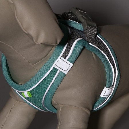 A set with a soft harness, fast-open, s, leash 150 x 1.5 cm, Osh 33-36 cm, OG 35-40 cm, turquoise-5