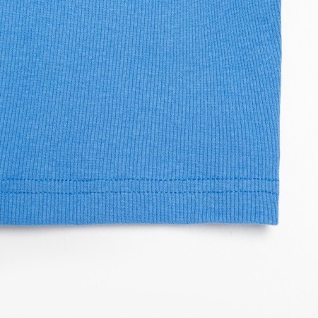T-shirt shortened female Minaku: Basic Line Blue Color, Rr. 48-8