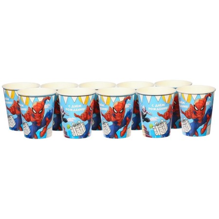 Birthday glass "Happy Birthday!", 250 ml, Spider-Man-3