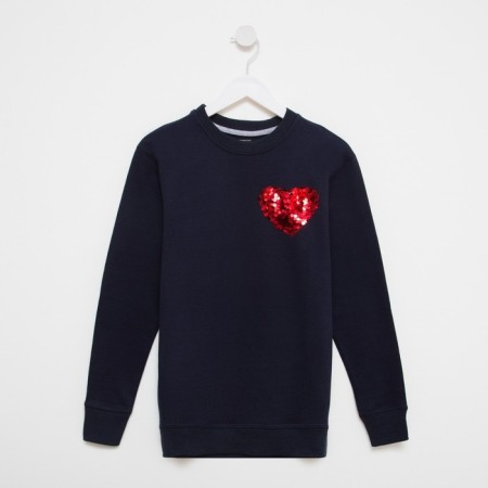 Female sweatshirt, dark blue color, size 44 (m)-4