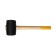 Kiyanka tundra, wooden handle, black rubber, 65 mm, 680 g