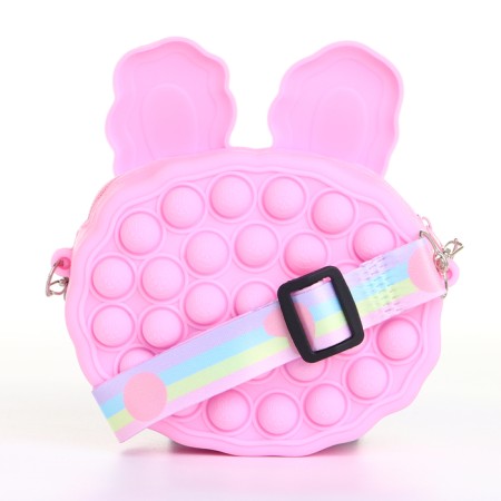 Bag's bag with a zipper "chosen", pink color-1