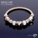 Bracelet with Mardgeri rhinestones, white color in gold, d = 6.5 cm