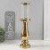Ceramics candlestick, glass for 1 candle "Avanti" d = 8 cm gold 10x10x40.5 cm