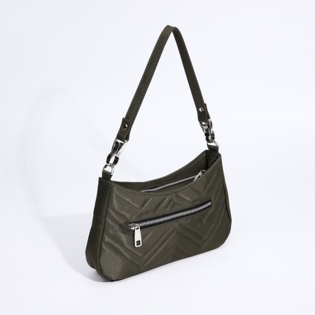 Women's bag Textura, baguette, small size, khaki color-1