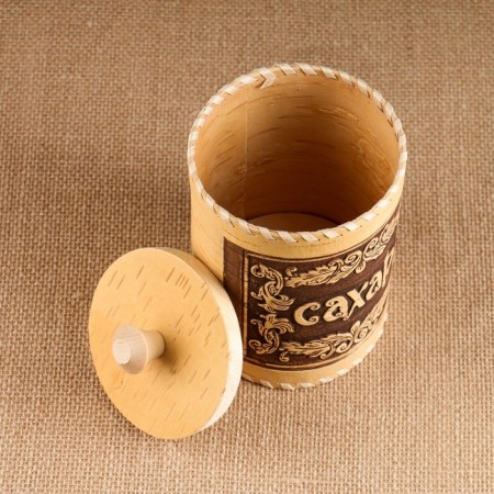 TUES "Patterned sugar", 10x10x14 cm, birch bark-2