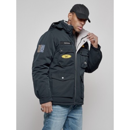 Male Winter jacket, size 50, dark blue color-8