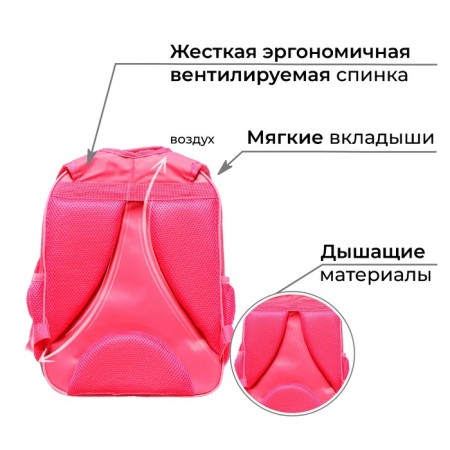 School backpack, 37 x 26 x 13 cm, ergonomic back, calligrata orth "Siba"-4