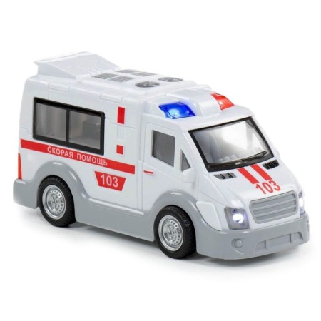 Ambulance car inertial, with light and sound-3