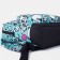 Baby backpack on a zipper, an external pocket, a reflective strip, the color of turquoise