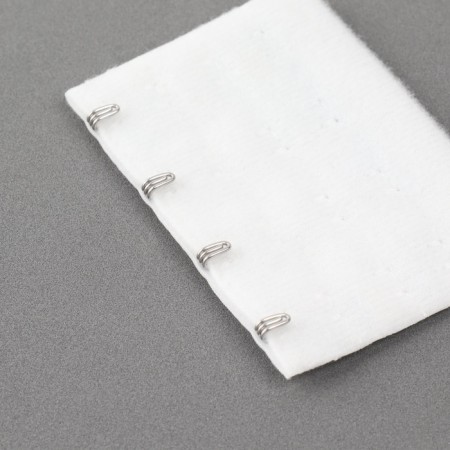 Backfill clip for a bra, 3 rows 4 hooks, 5 × 7.5 cm, 3 pcs, white/beige color/black-1