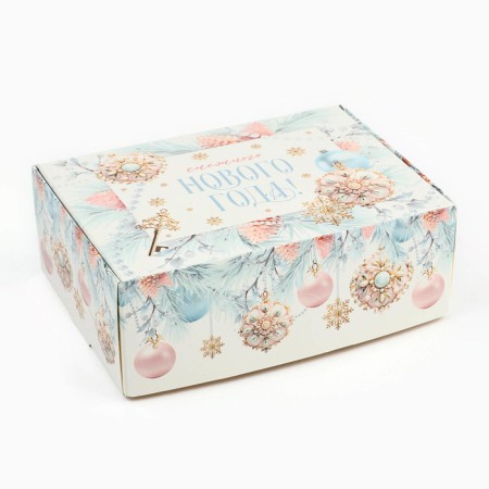 Folding box "Snow New Year", 14 x 10 x 5 cm, New Year-2