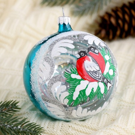 Ball "Winter branch" d- 9.5 cm, mix-2