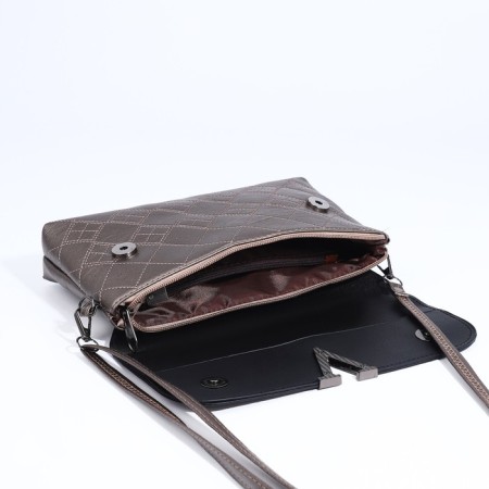 Bag-clate on magnet, long belt, bronze color-7