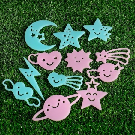 A set of luminous decor "Night" 12 pcs., Mix color-1