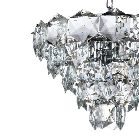 Suspended Indigo lamp, 12010/11p Chrome. 11x40W, E14, 500x500x385/1000 mm, transparent color-2