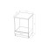 Wardrobe Larisa 600x600x850 under the oven white/latte/country