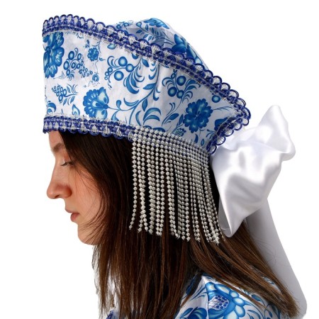 Carnival costume "Folk festivities. Gzhel ", cape, kokoshnik, rn 52-58-3