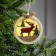 Christmas tree toy "Ball with a deer", batteries, glow warm white