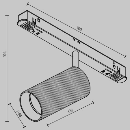 Technical TR097-2-12W3K-M-BW, LED, 12 W, 194x193x125 mm, 930 lm, 3000k, black and white-11