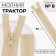 Lightning "Tractor", No. 8, connective, locking machine, 80 cm, ivory color