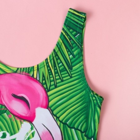 KAFTAN "Tropical" swimsuit, height 110-116 (32), green-6