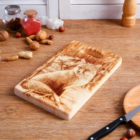 Board from the massif “Fox”, rectangular, 18 × 28 cm-2