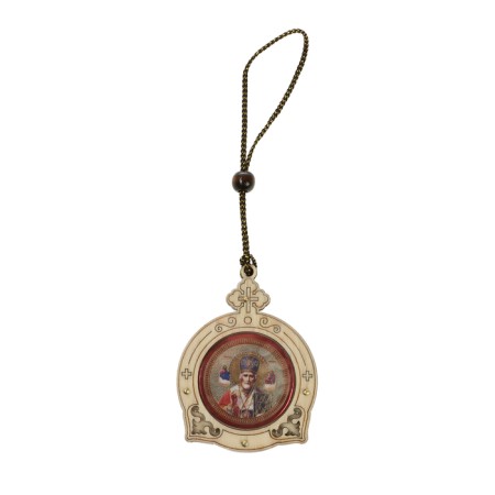 Icon suspended Nikolai Wonderworker, 5.5 x 8 cm
