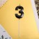 Candle for the cake, number "3", black.