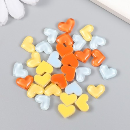 Decor for creativity Plastic "Hearts Bright" set 30 pcs MIX 1.1x0.9x0.3 cm