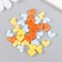 Decor for creativity Plastic "Hearts Bright" set 30 pcs MIX 1.1x0.9x0.3 cm