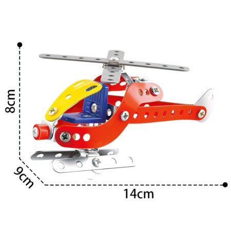Metal designer "Helicopter", 58 parts-1