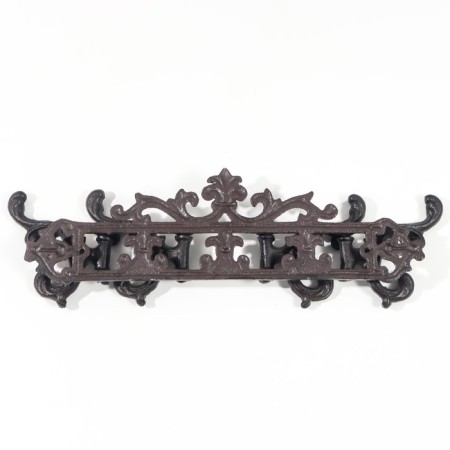 Hooks decorative cast iron "Heraldic lily with leaves" 13.6x12.8x38 cm-3