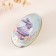 Casket Metal Egg "Easter bunny in a pot" 7x6.5x11 cm