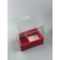 PVC box for flowers and desserts 26 x 18 x 30 cm, red