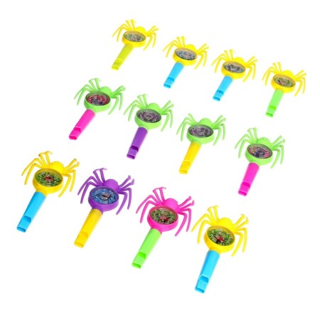 Whistle "Spider" with a puzzle, the color of mix-3