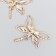 Decor for creativity Metal "Dragonfly" gold, rhinestones set 2 pcs 4.3x3.8 cm