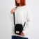 Youth bag with zipper, black color