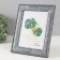 Photo frame plastic 13x18 cm "Weaving" dark gray with striped stroke 22.7x17.7x1 cm