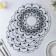 A set of serving napkins on the table of the mandalas, 4 pcs, d = 38 cm, white color