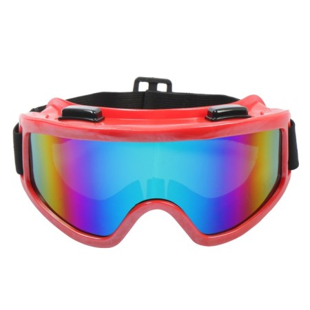 Glass-mask for motorcycle driving, chameleon glass, red