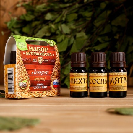 A set of aromatic mash "light steam" (fir, pine, mint)