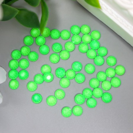 Decor for creativity "Fluorescent rhinestones. Grass" set of 60 pcs SS20 - 4.6 mm