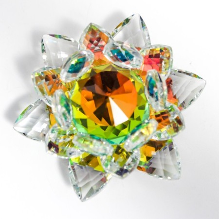 Souvenir glass "Lotus Crystal Troundword Holography" d = 11 cm-2