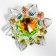 Souvenir glass "Lotus Crystal Troundword Holography" d = 11 cm