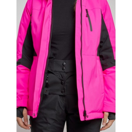 Ski jacket women's winter, size 46, pink color-7