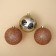 Christmas tree balls New Year's “Tropics”, for the New Year, plastic, D = 8, 3 pcs., Pearl color